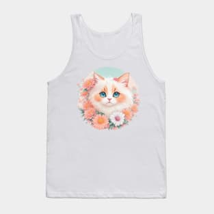 Harmony of Elegance: Ragdoll's Captivating Beauty Awakens Tank Top